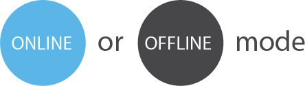online offline logo
